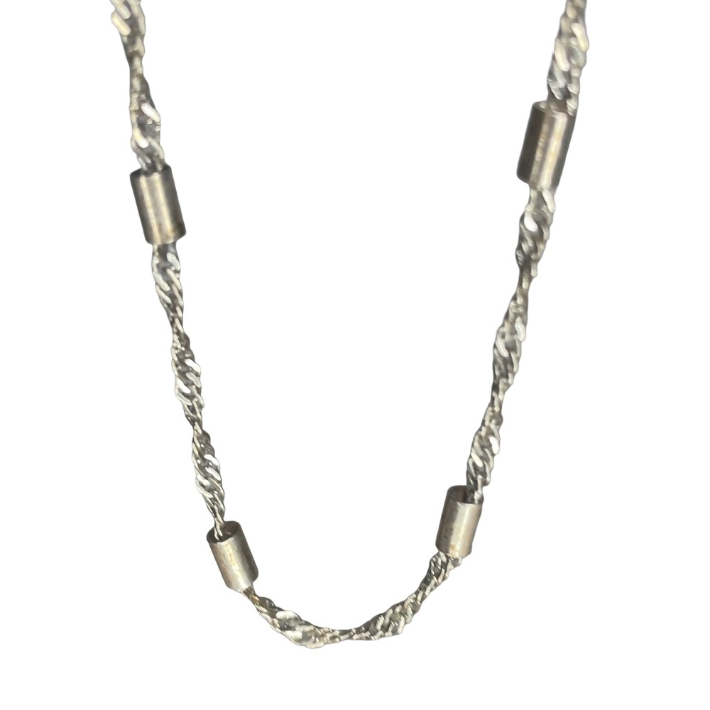 Vintage Icing Chain Bracelet Signed Small Lightweight Elegant Silver Toned 9.5"
